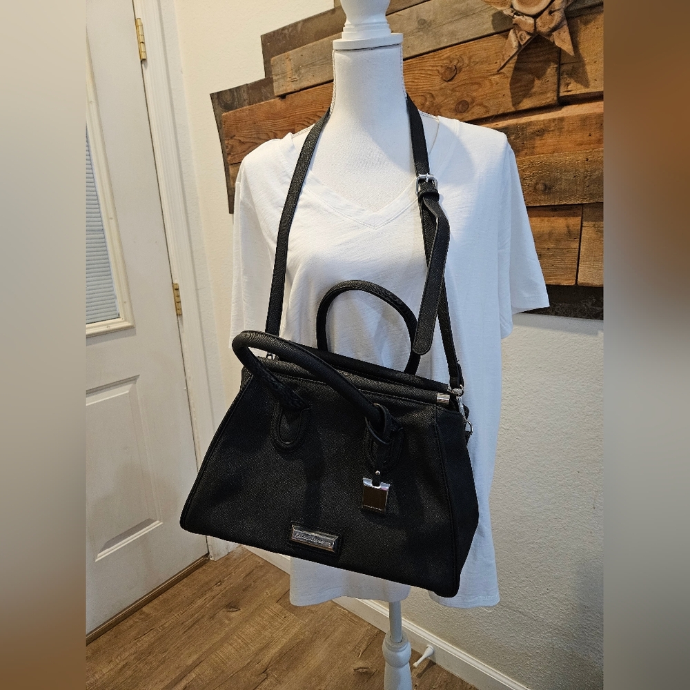 Catherine Malandrino Black Satchel Bag (Bin19)